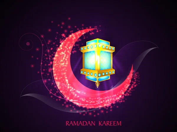Ramadan kareem celebracja karta z pozdrow.. — Wektor stockowy