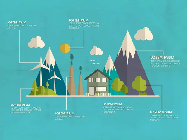 Save ecology infographic layout.