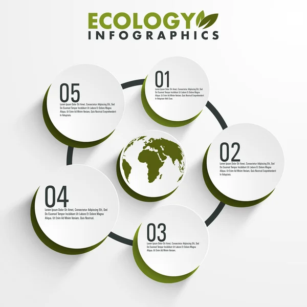 Ecologie infographic elementen. — Stockvector