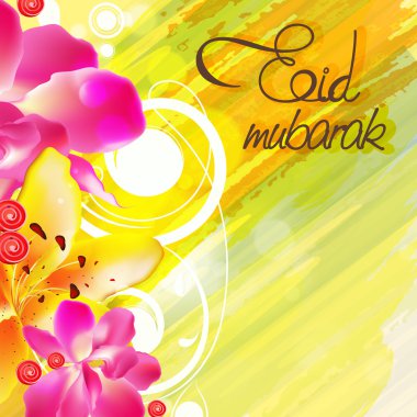 Beautiful greeting card for Eid festival celebration.