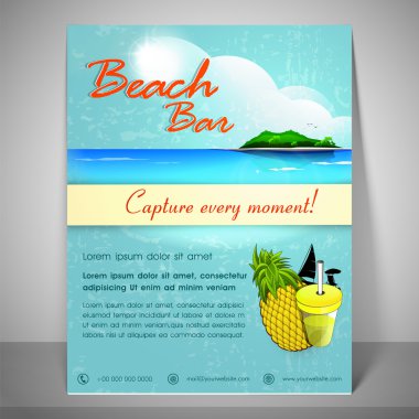 Stylish flyer, brochure or template for tourism.