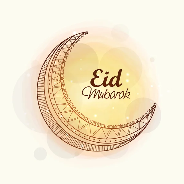Lune créative pour fête sainte Célébration de l'Aïd . — Image vectorielle
