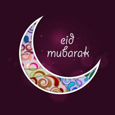 Creative floral moon for Eid festival celebration.