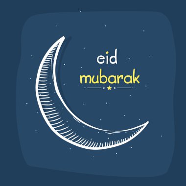 Eid mubarak kutlama yaratıcı moon ile.