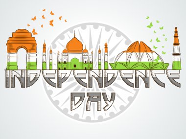 Ünlü anıtlar için Hint Bağımsızlık günü. 