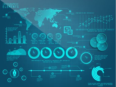 Yaratıcı iş Infographic öğeleri kümesi.