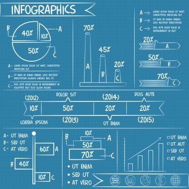 iş Infographic elemanları.