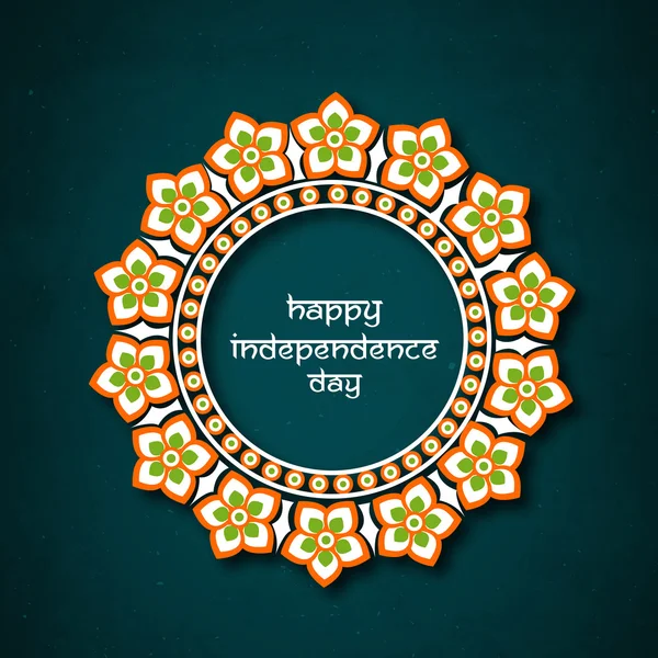 Floral frame for Indian Independence Day. — Wektor stockowy