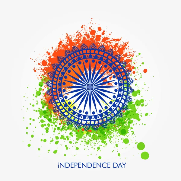 Ashoka τροχό για την ινδική ανεξαρτησία ημέρα. — Διανυσματικό Αρχείο