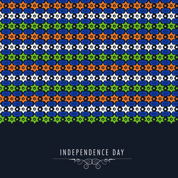 Az indiai függetlenség napja ünnep üdvözlőkártya. — Stock Vector
