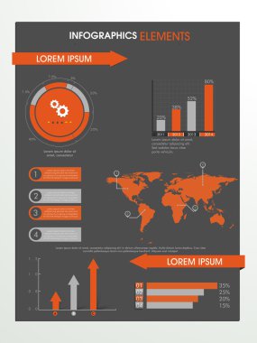 İş infographics öğeleri koleksiyonu.