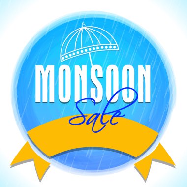 Sticky design for Monsoon Sale. clipart