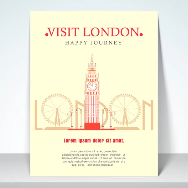 Flyer, Vorlage und Broschüre für Touren und Reisen. — Stockvektor