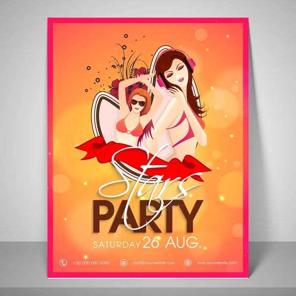 Plakat, Banner und Flyer für die Party. — Stockvektor