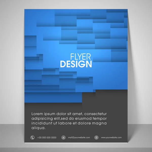 Flyer, sjabloon en brochure voor het bedrijfsleven. — Stockvector