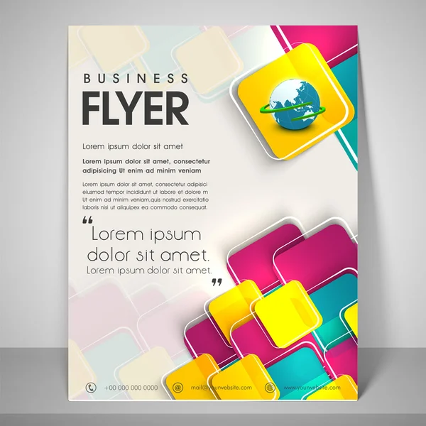 Flyer, sjabloon en brochure voor het bedrijfsleven. — Stockvector