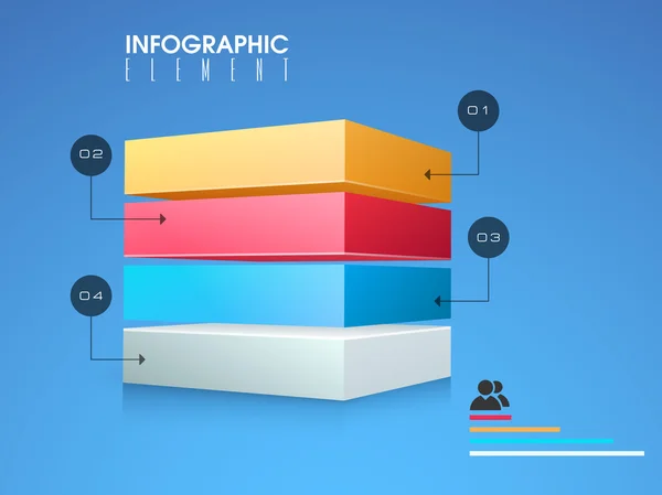 İş için renkli Infographic öğeleri. — Stok Vektör