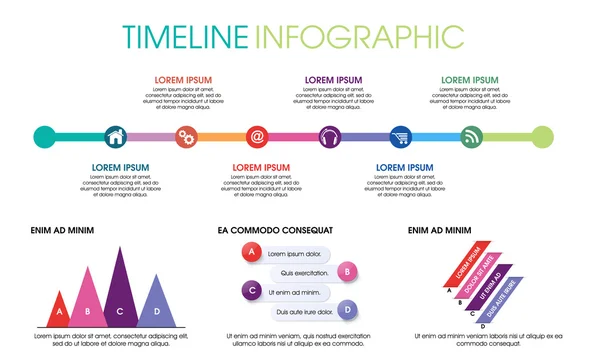 Conjunto de elementos infográficos de línea de tiempo . — Vector de stock