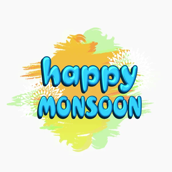 Poster, banner or flyer Happy Monsoon. — Stock Vector