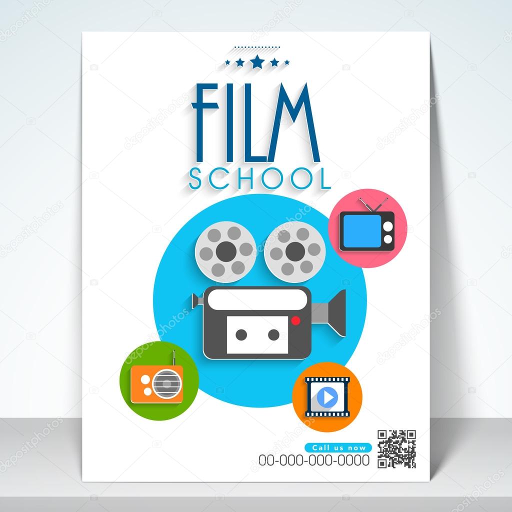 Flyer or banner design for film school.