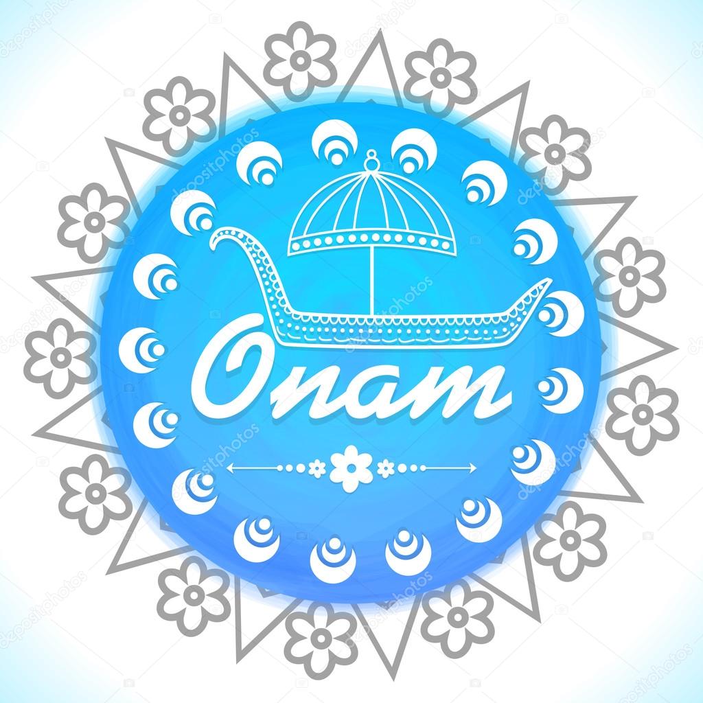 Stylish frame for Happy Onam celebration.