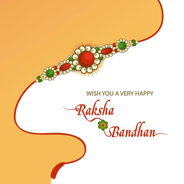 Wenskaart voor Raksha Bandhan viering. — Stockvector