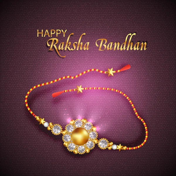Raksha Bandhan 축 하에 대 한 아름 다운 rakhi. — 스톡 벡터