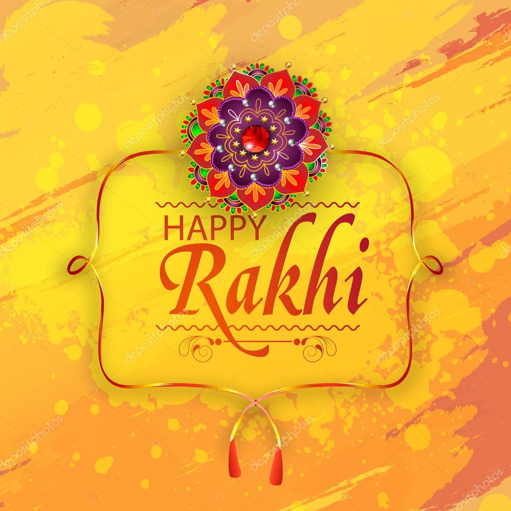 Greeting card for Happy Rakhi festival celebration. Stock Vector ...
