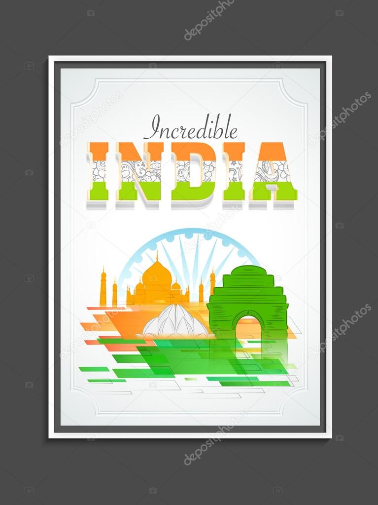 Template or flyer for Indian Independence Day.