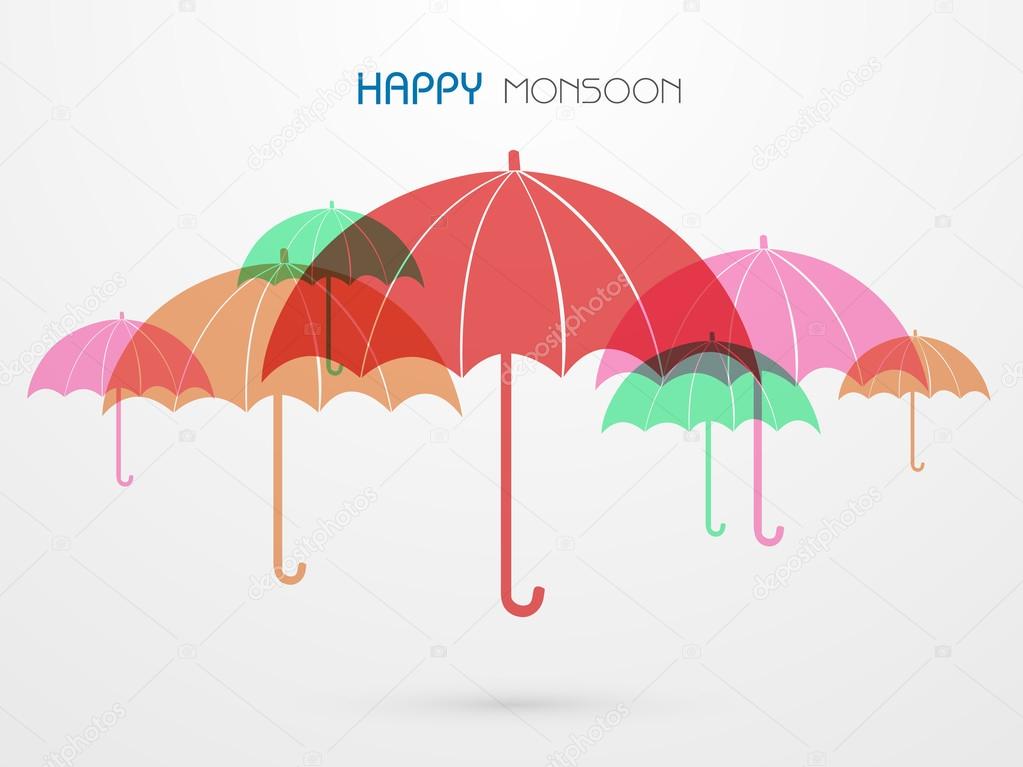 Colorful umbrella for Happy Monsoon.