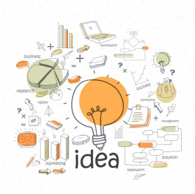 Creative stylish idea business infographic elements.