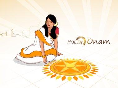 Güney Hint Festivali, Onam için genç kız.