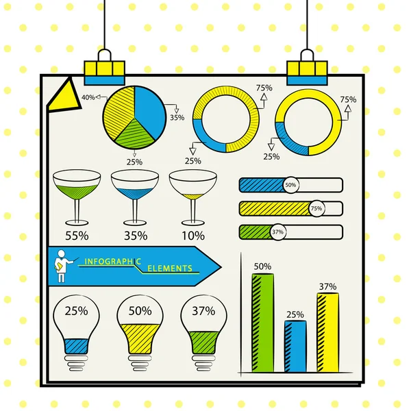 Business infographic mallayouten. — Stock vektor