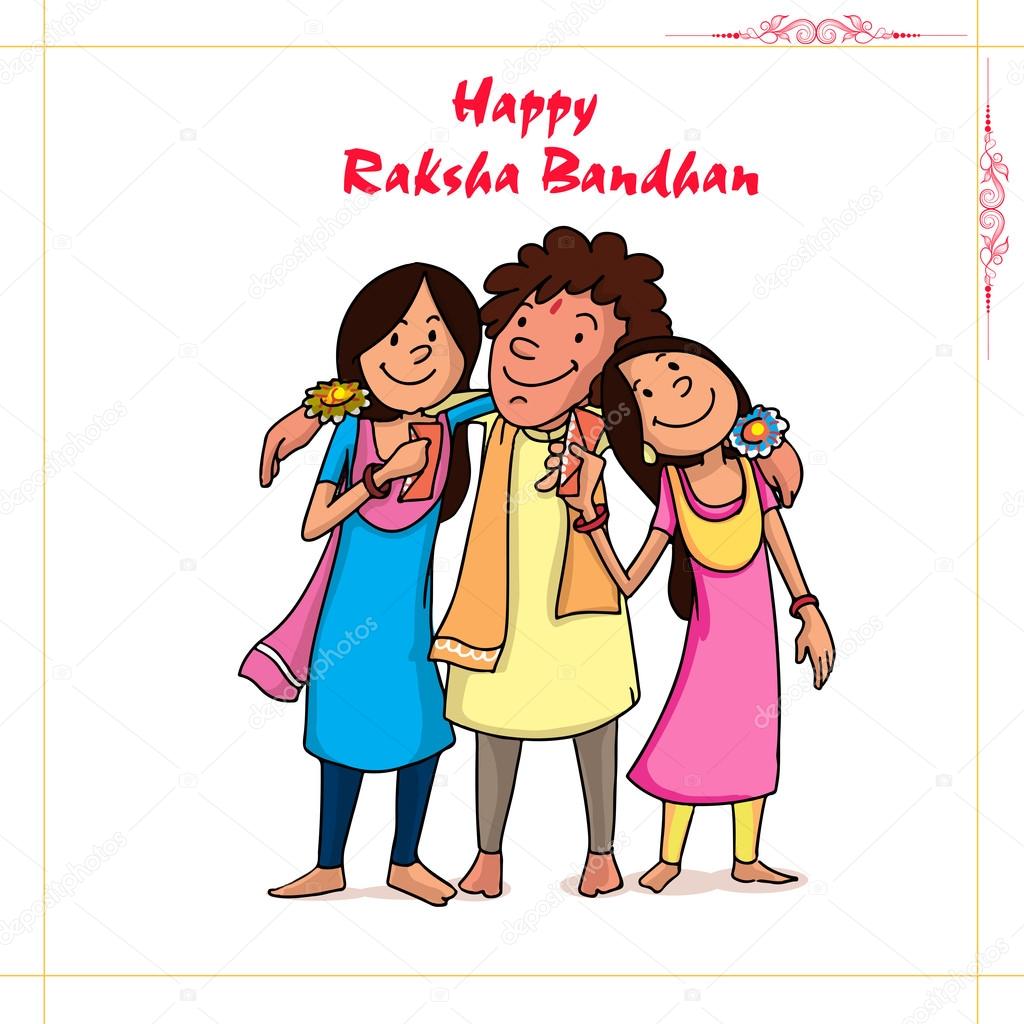 Brother and sister for Raksha Bandhan celebration.