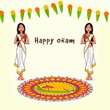 Güney Hint Festivali, Onam tebrik kartı.