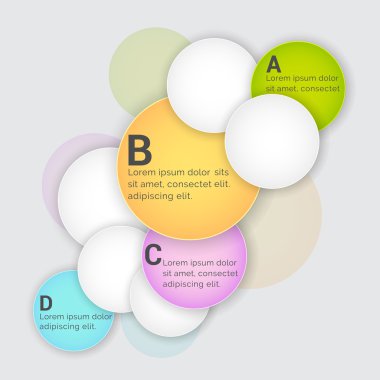 İş için renkli Infographic daireler.