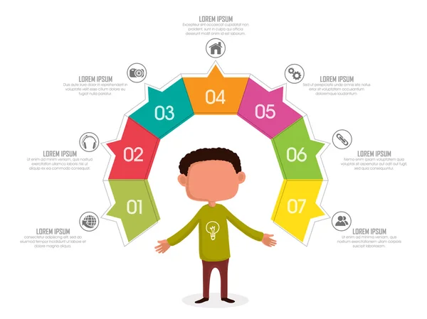 Colorato business creativo layout infografico . — Vettoriale Stock