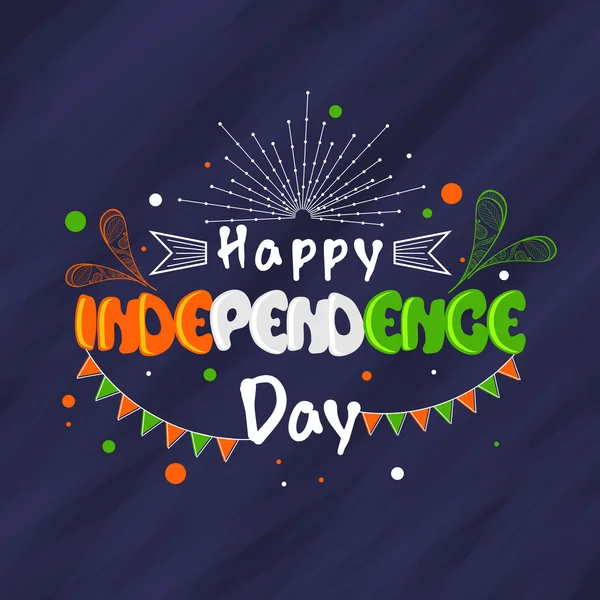 Cartão de saudação para o Dia da Independência da Índia . —  Vetores de Stock