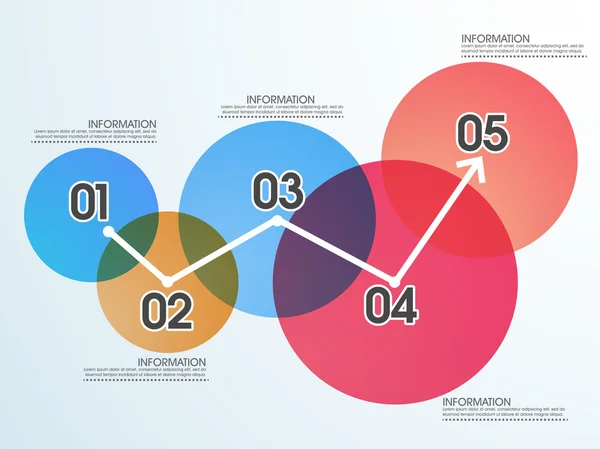 Circolo infografico colorato per le imprese . — Vettoriale Stock