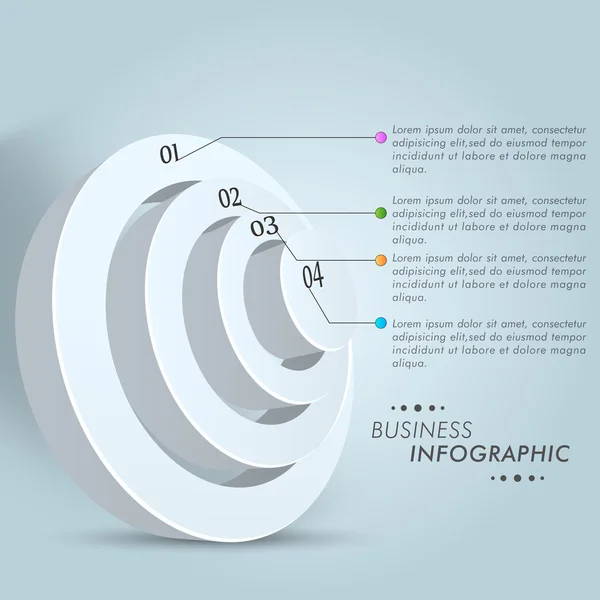 세련 된 비즈니스 infographic 레이아웃. — 스톡 벡터