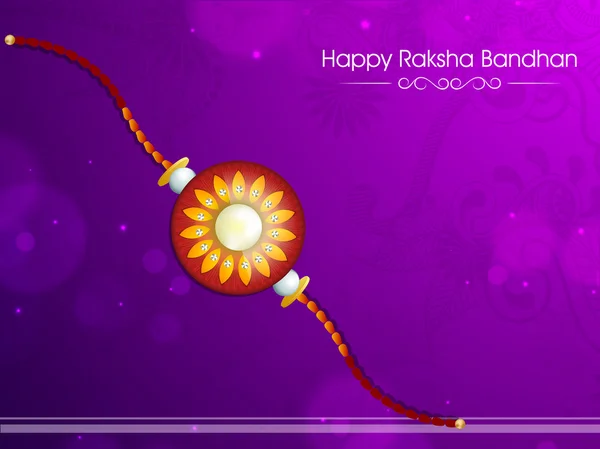 Beautiful rakhi for Raksha Bandhan celebration. — Stock Vector