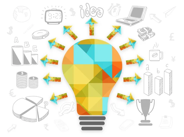 Concepto de idea con elementos infográficos . — Archivo Imágenes Vectoriales