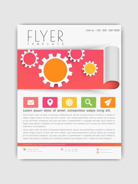 Professional business flyer or template design. — Stock Vector