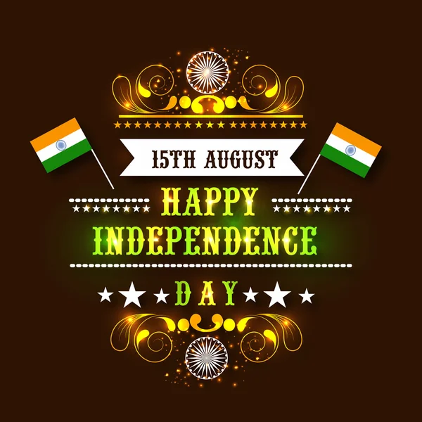 Wenskaart voor Indian Independence Day. — Stockvector