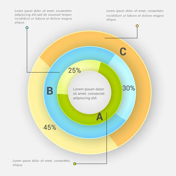 Infographic circle for business. — Stock Vector