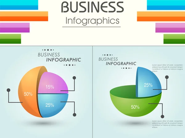 Stylish business infographic layout. — Stock Vector