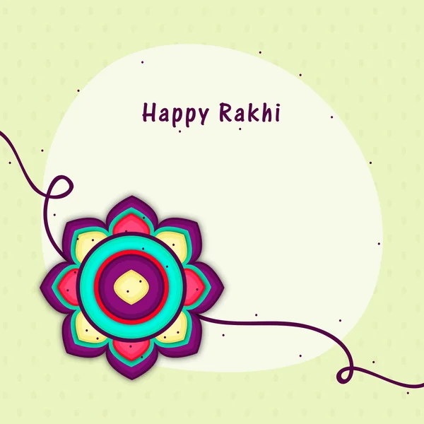 Colorful rakhi for Raksha Bandhan celebration. — 图库矢量图片
