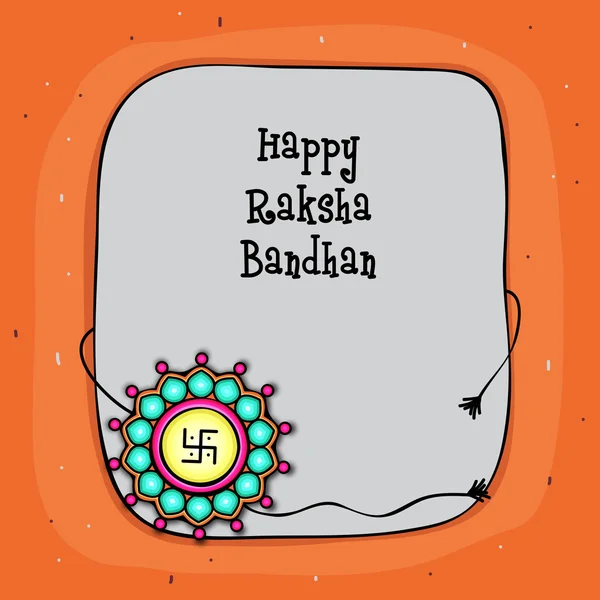 Raksha Bandhan 축 하에 대 한 인사말 카드. — 스톡 벡터