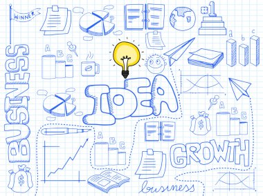 İş Infographic öğeleri kümesi.