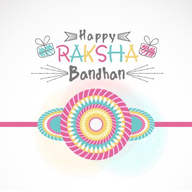 Raksha Bandhan kutlama için tebrik kartı.